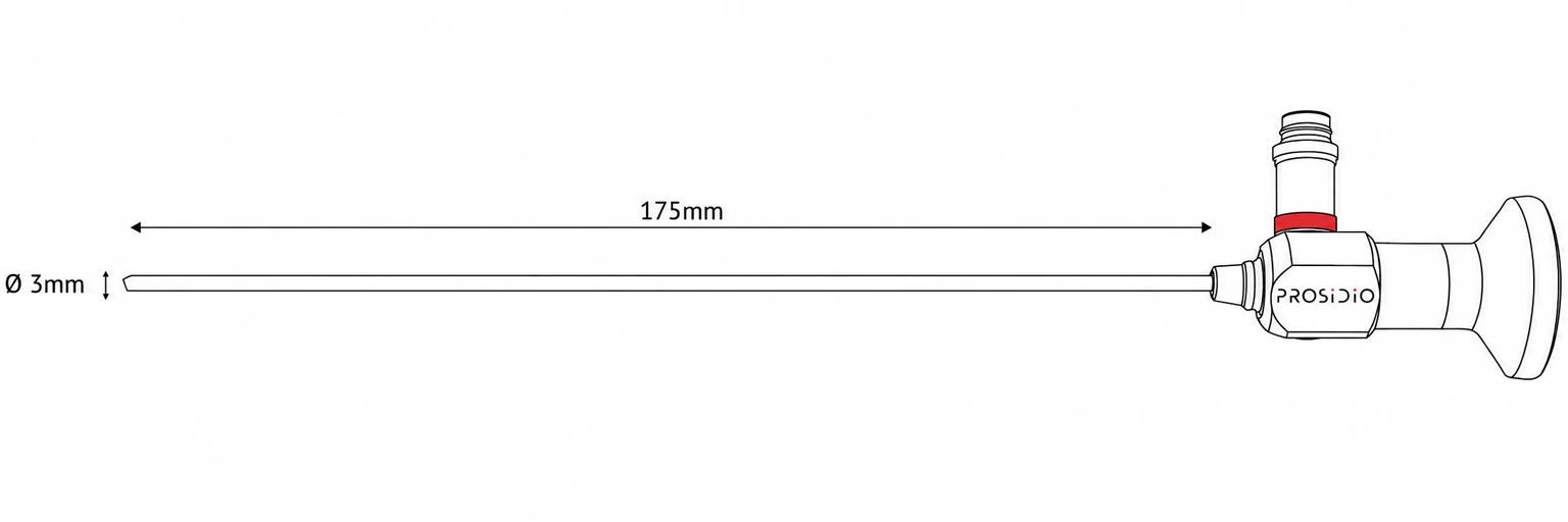 Hi-Fi Rigid Sinuscope 30°, Ø3mm x 175mm, Reverse Post