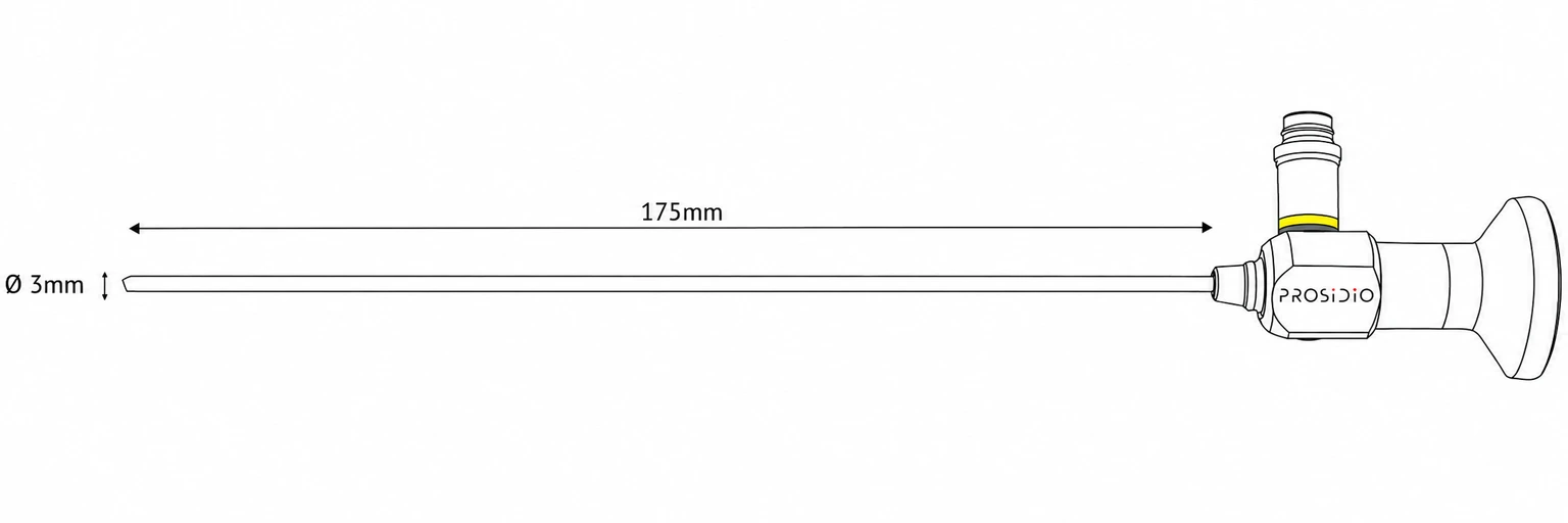 Hi-Fi Rigid Sinuscope 70°, Ø3mm x 175mm, Reverse Post