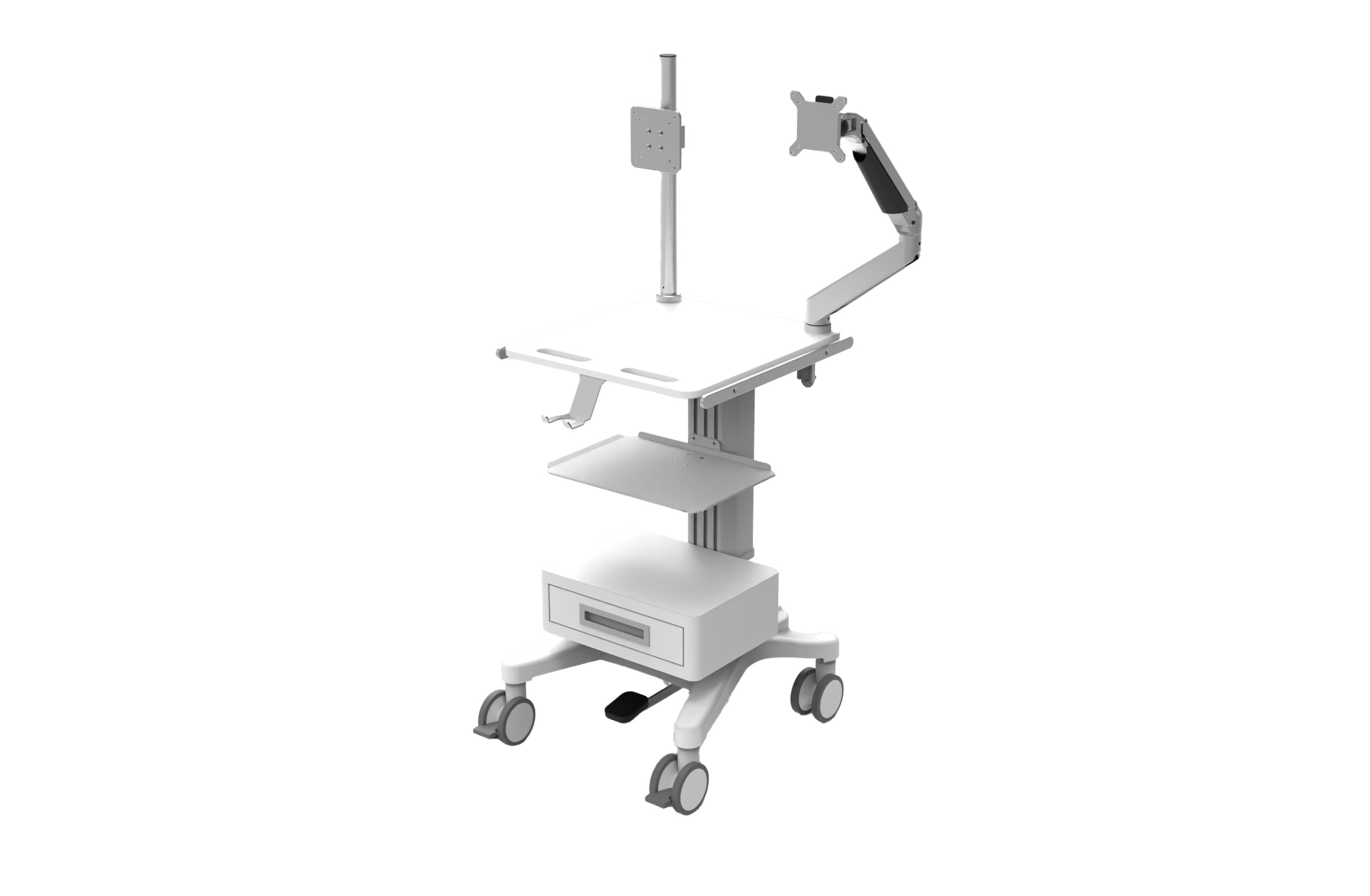 Dual-monitor ENT Endoscopy Procedure Cart (Medtronic)